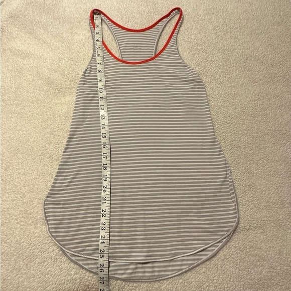 Lululemon What The Sport Singlet Racerback Tank Top Silver Stripe White - Picture 8 of 14